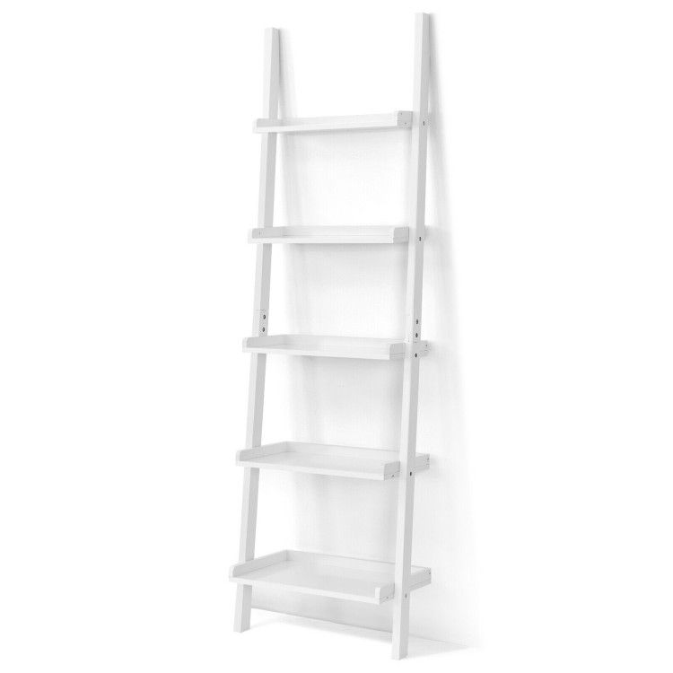 5-Tier Ladder Shelf with Open Shelves for Living Room Home Office