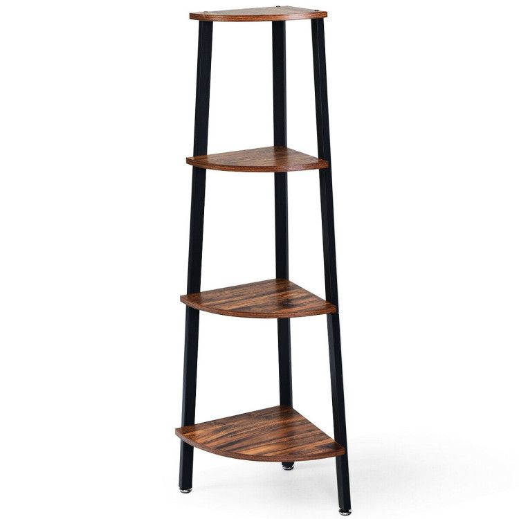 4-Tier Multipurpose Corner Shelf Bookcase 4-Tier Multipurpose Corner Shelf Bookcase