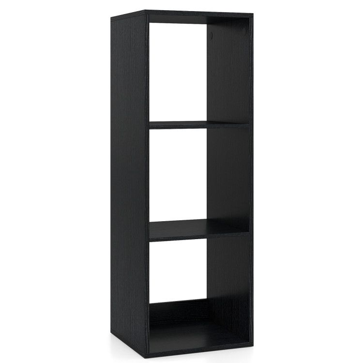 3 Cube Bookshelf with Back Guardrail for Living Room Bedroom 3 Cube Bookshelf with Back Guardrail for Living Room Bedroom