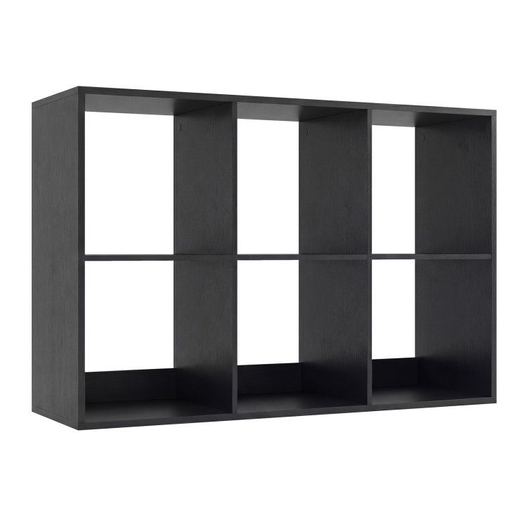 6 Cube Bookshelf with Back Guardrail for Living Room Bedroom 6 Cube Bookshelf with Back Guardrail for Living Room Bedroom