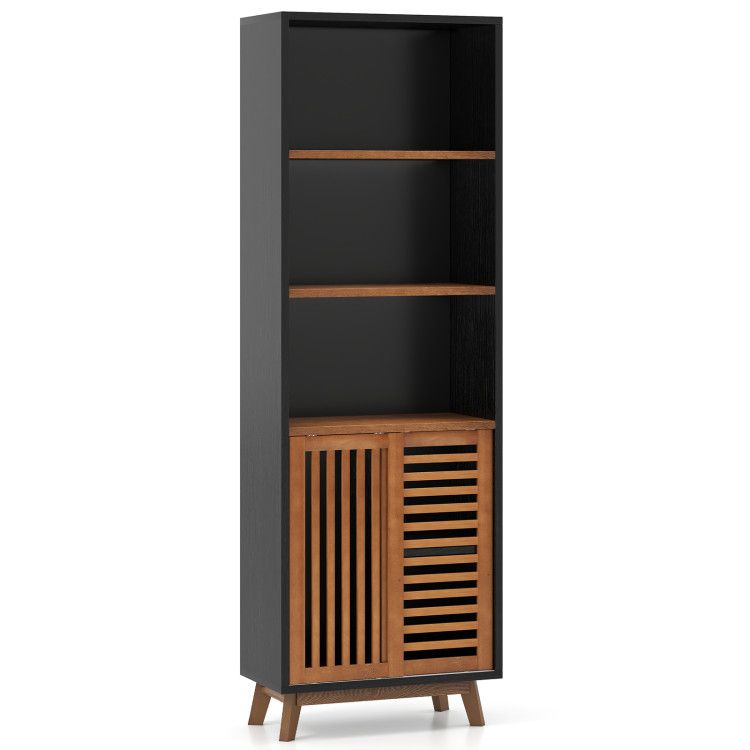 70 Inch 5-Tier Bookshelf with Reversible Adjustable Shelf 70 Inch 5-Tier Bookshelf with Reversible Adjustable Shelf
