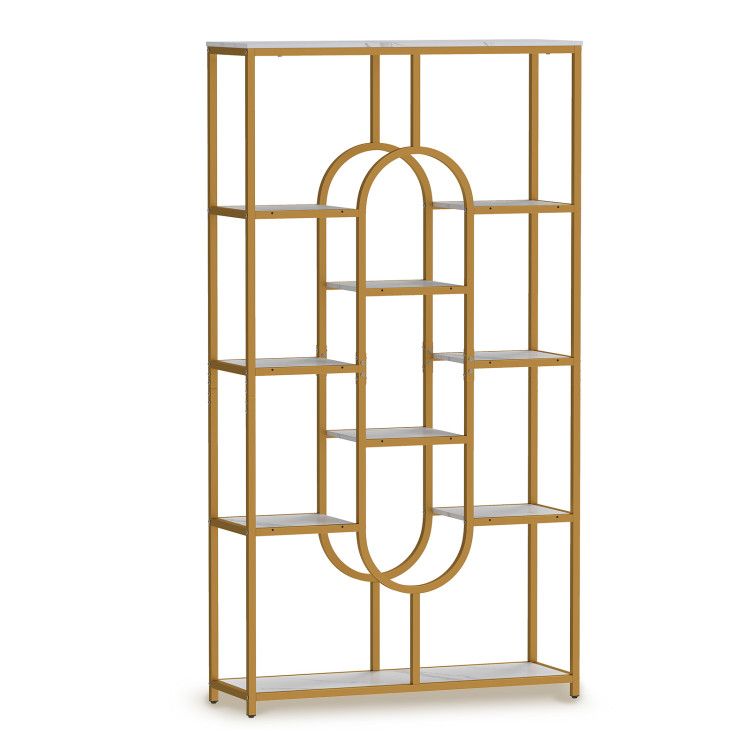 5-Tier Tall Etagere Bookcase with Open Storage Shelves 5-Tier Tall Etagere Bookcase with Open Storage Shelves