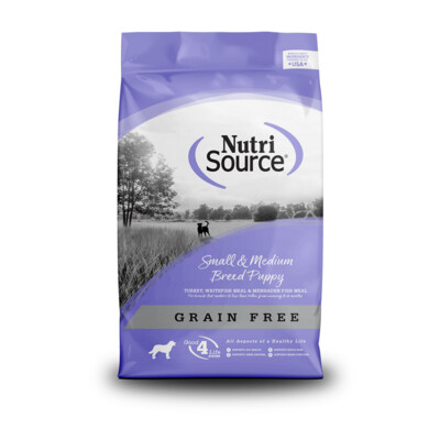 NutriSource Grain-Free Small & Medium Breed Puppy 15-lb