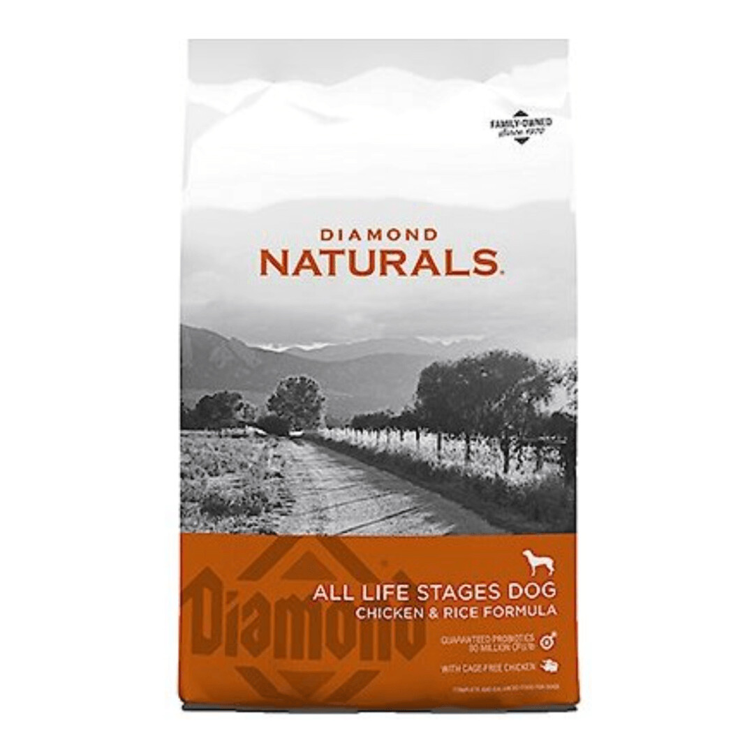 40lb Diamond Naturals Chicken & Rice Adult Dog Kibble Formula