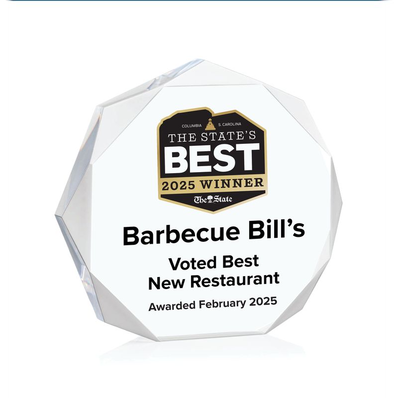 Acrylic Winner's Award - Clear Octagon