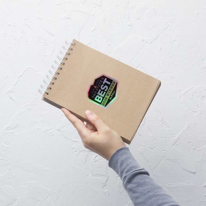 Kiss-Cut Holographic Logo Stickers