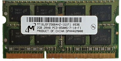Micron 2GB Notebook Speicher 2Rx8 PC3- 8500S