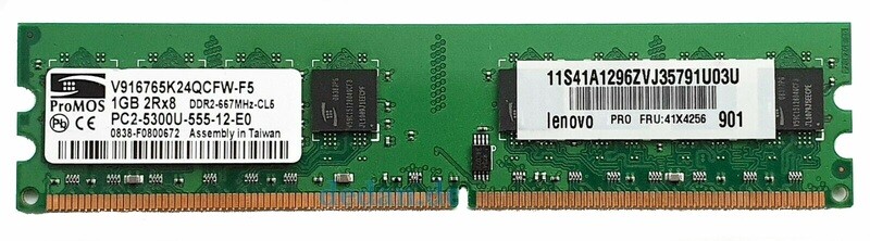 ProMOS 1GB RAM PC Speicher 2Rx8 PC2-5300U ProMOS 1GB RAM PC Speicher 2Rx8 PC2-5300U
