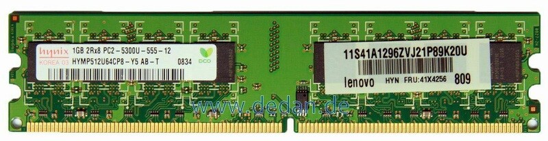Hynix 1GB RAM PC Speicher 2Rx8 PC2-5300U Hynix 1GB RAM PC Speicher 2Rx8 PC2-5300U