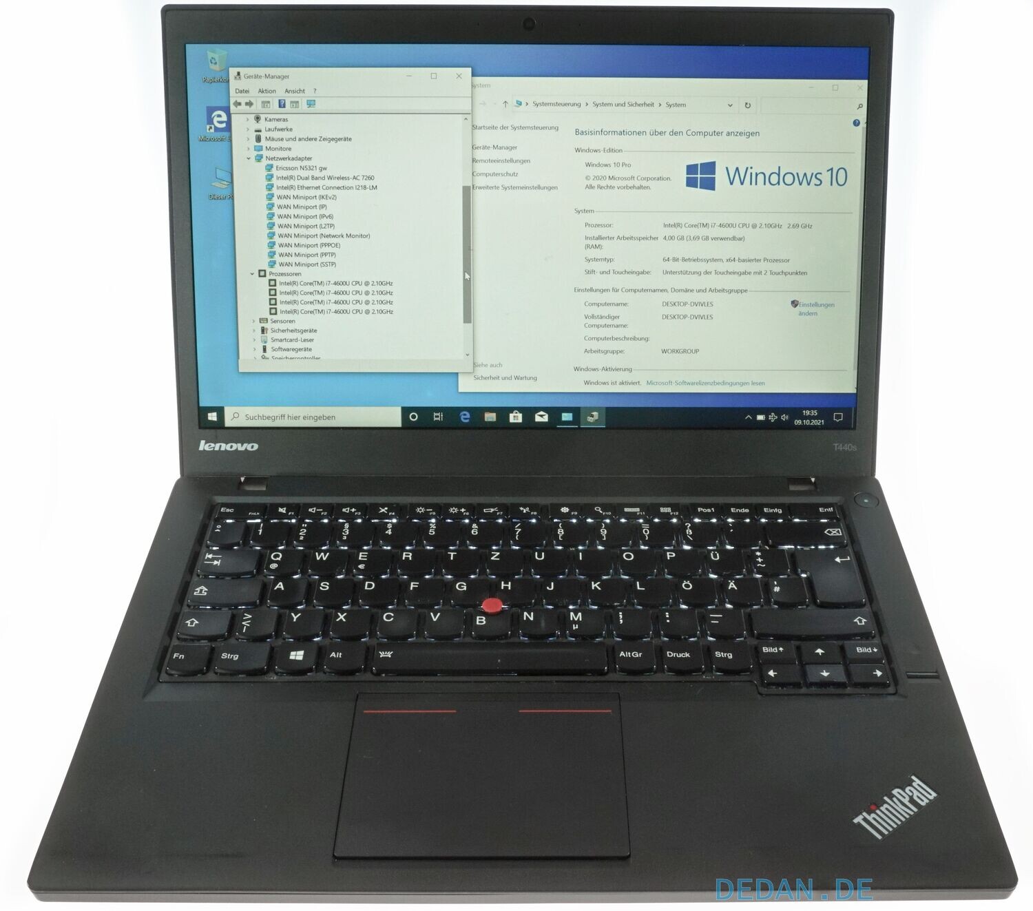 LENOVO ThinkPad T450S i5 2,3 GHz 256 SSD 8 GB RAM UMTS