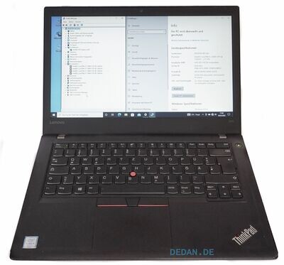 LENOVO ThinkPad T470 i5 2,71 GHz 256 GB SSD 8 GB RAM Windows 10/11