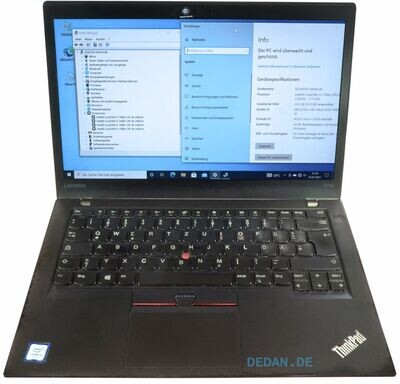 LENOVO ThinkPad T470S i5 2,6 GHz 256 GB SSD 20 GB RAM LTE