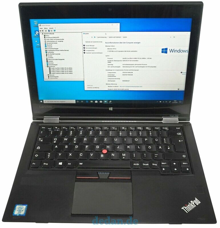 LENOVO Thinkpad YOGA 260 i5 2,4 GHz 512 GB SSD 8 GB RAM Touch