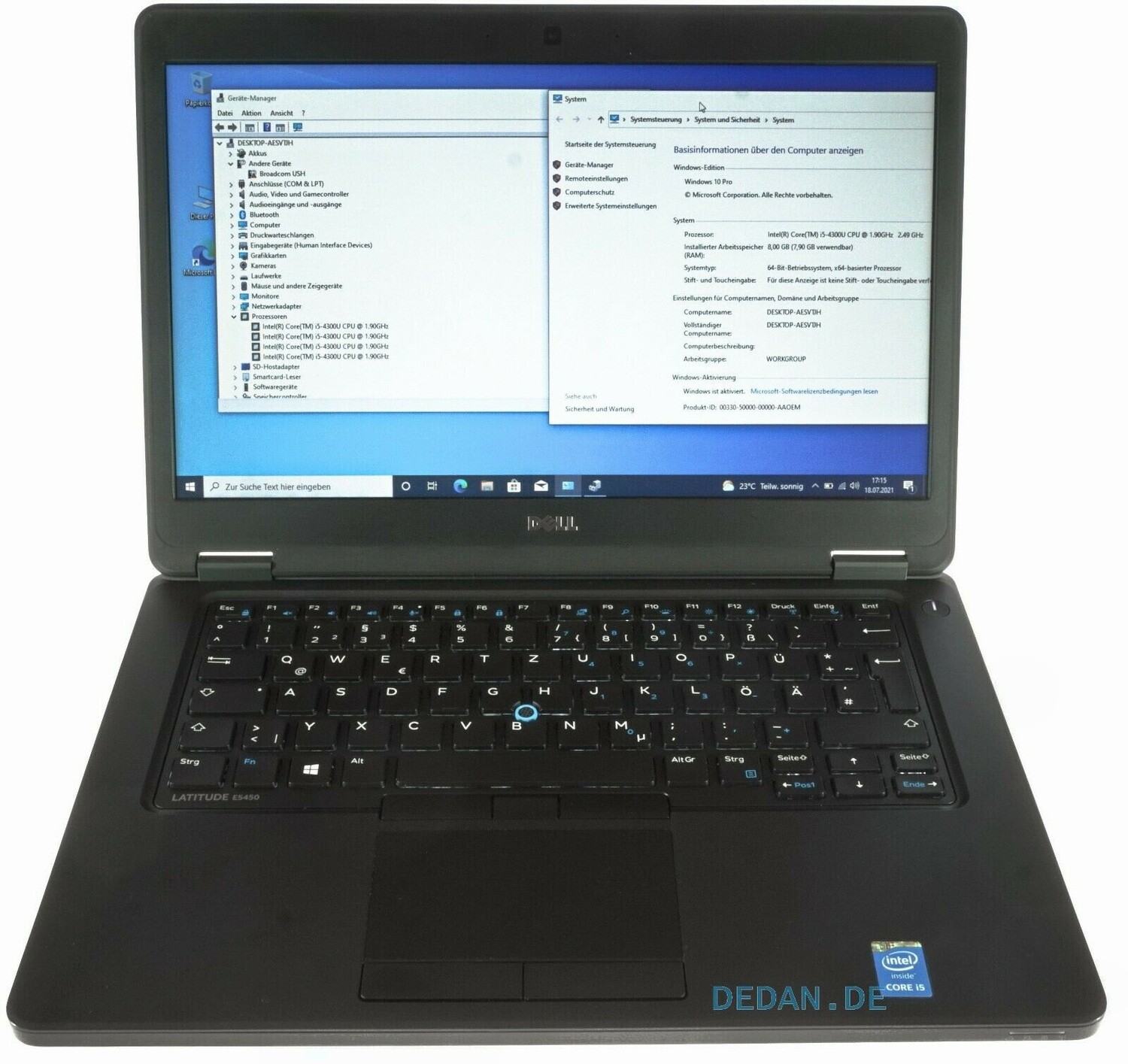 DELL Latitude E5450 i5 1,9 GHz 8GB 128GB SSD Backlight
