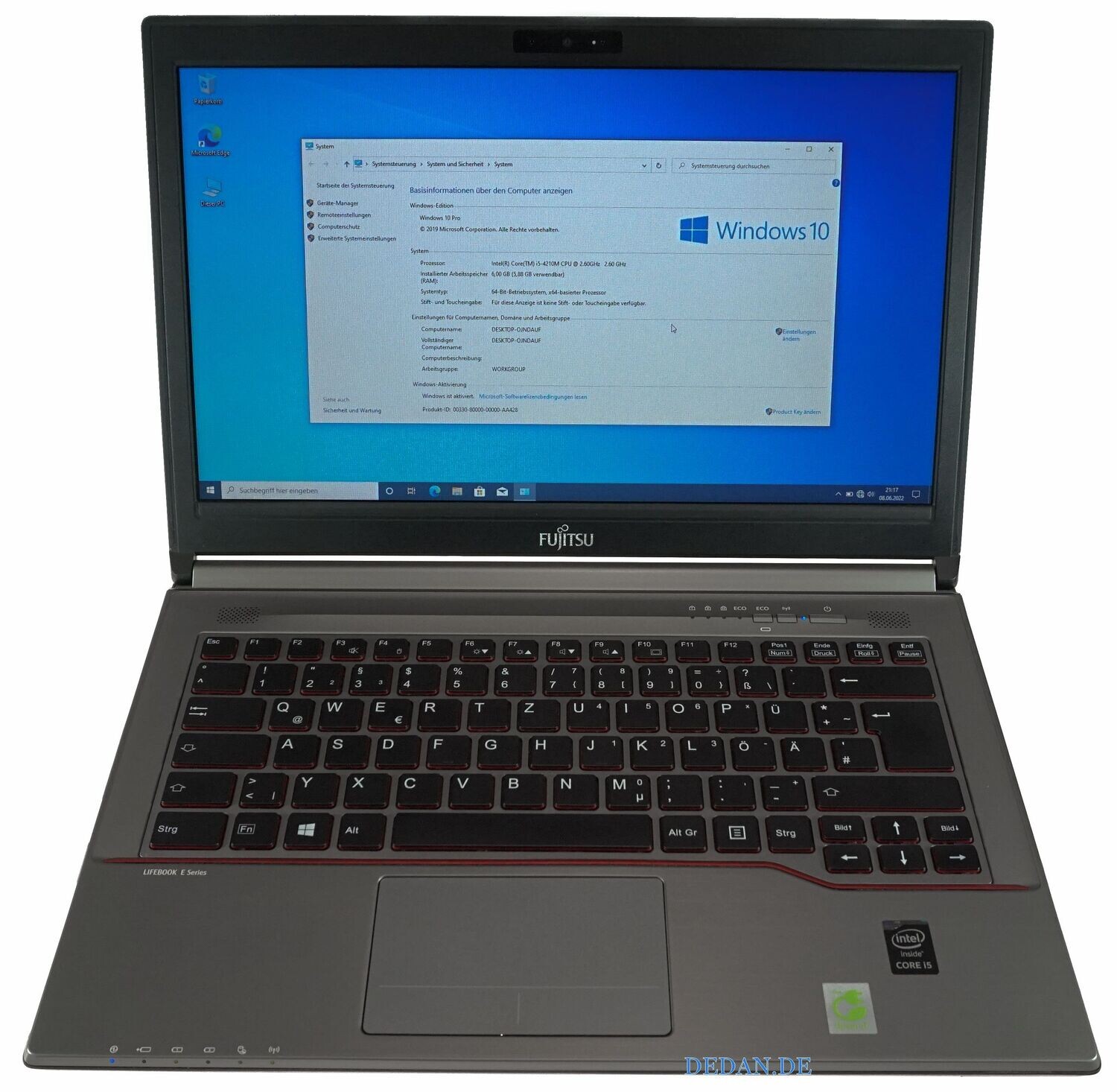 FUJITSU Lifebook E744 Intel i5- 2,6 MHZ, 500 GB HDD 6 GB RAM