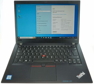 LENOVO ThinkPad T480S i5 1,7 GHz 256 GB SSD 8 GB RAM LTE TOP