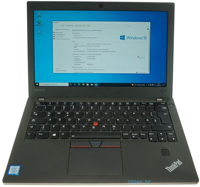 LENOVO ThinkPad X270 i5 2,3 GHz 256 GB SSD 8 GB RAM Backlight  Win 10