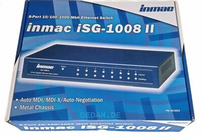 inmac iSG-1008 II - mini Ethernet Switch 8 Port 10/100/1000 Mbps, Gigabit Switch