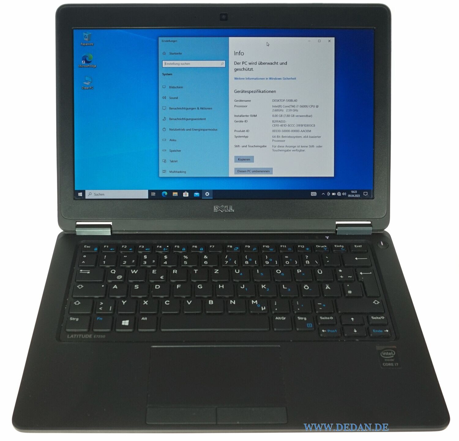 DELL Latitude E7250 i7 2,6 GHz 8GB RAM 256GB SSD
