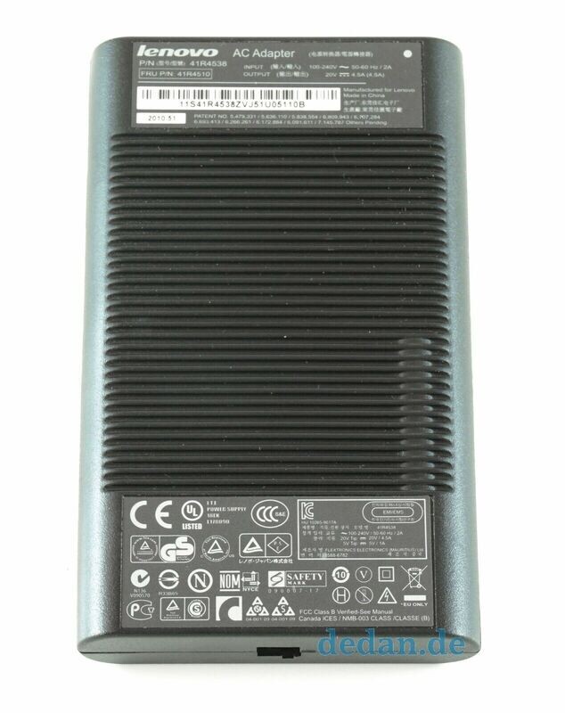 Lenovo 41R4538-41R4510 AC Adapter 20V 90W Lenovo 41R4538-41R4510 AC Adapter 20V 90W
