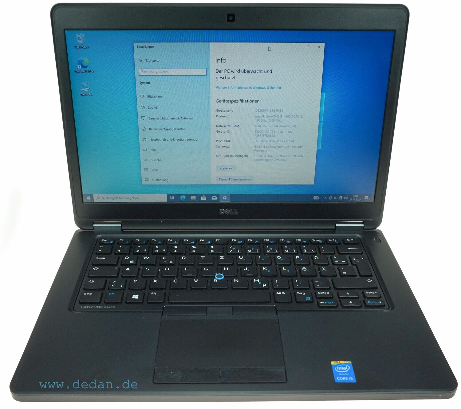 DELL Latitude E5450 i5 1,9 GHz 8GB 256GB SSD Backlight