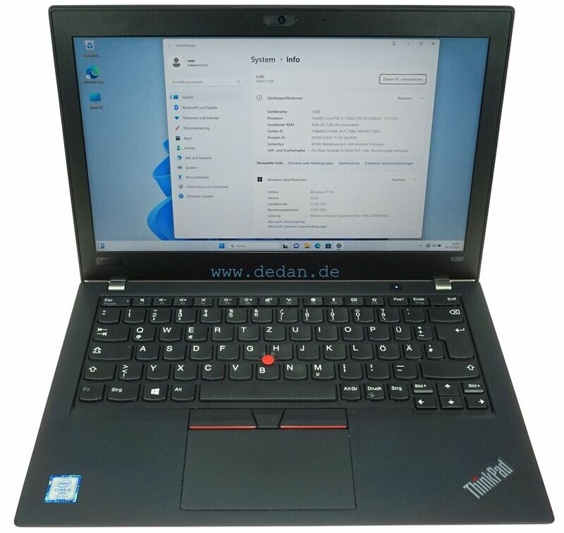 LENOVO ThinkPad X280 i5 2,6 GHz 256 GB SSD 8 GB RAM TOP