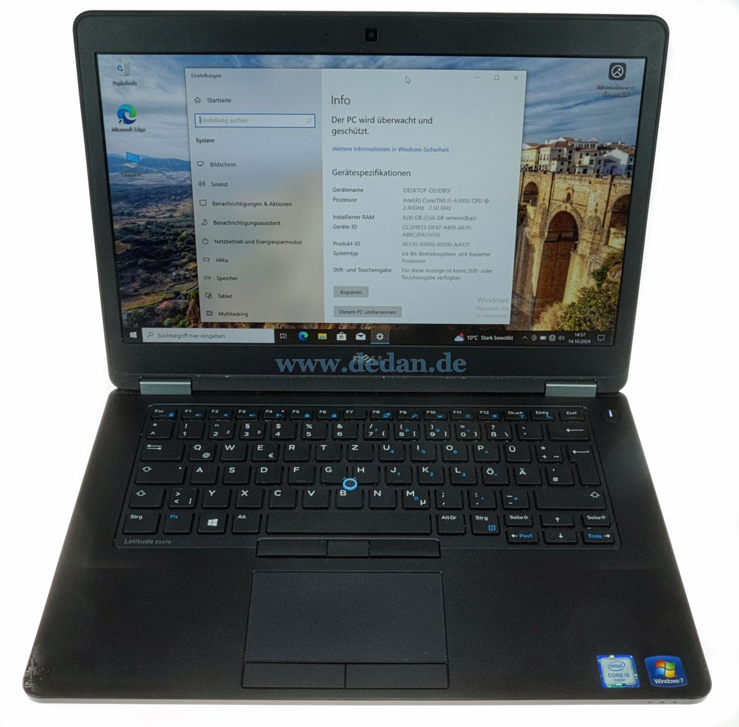 DELL Latitude E5470 i5 2,4 GHz 8 GB 256 GB SSD FHD Backlight