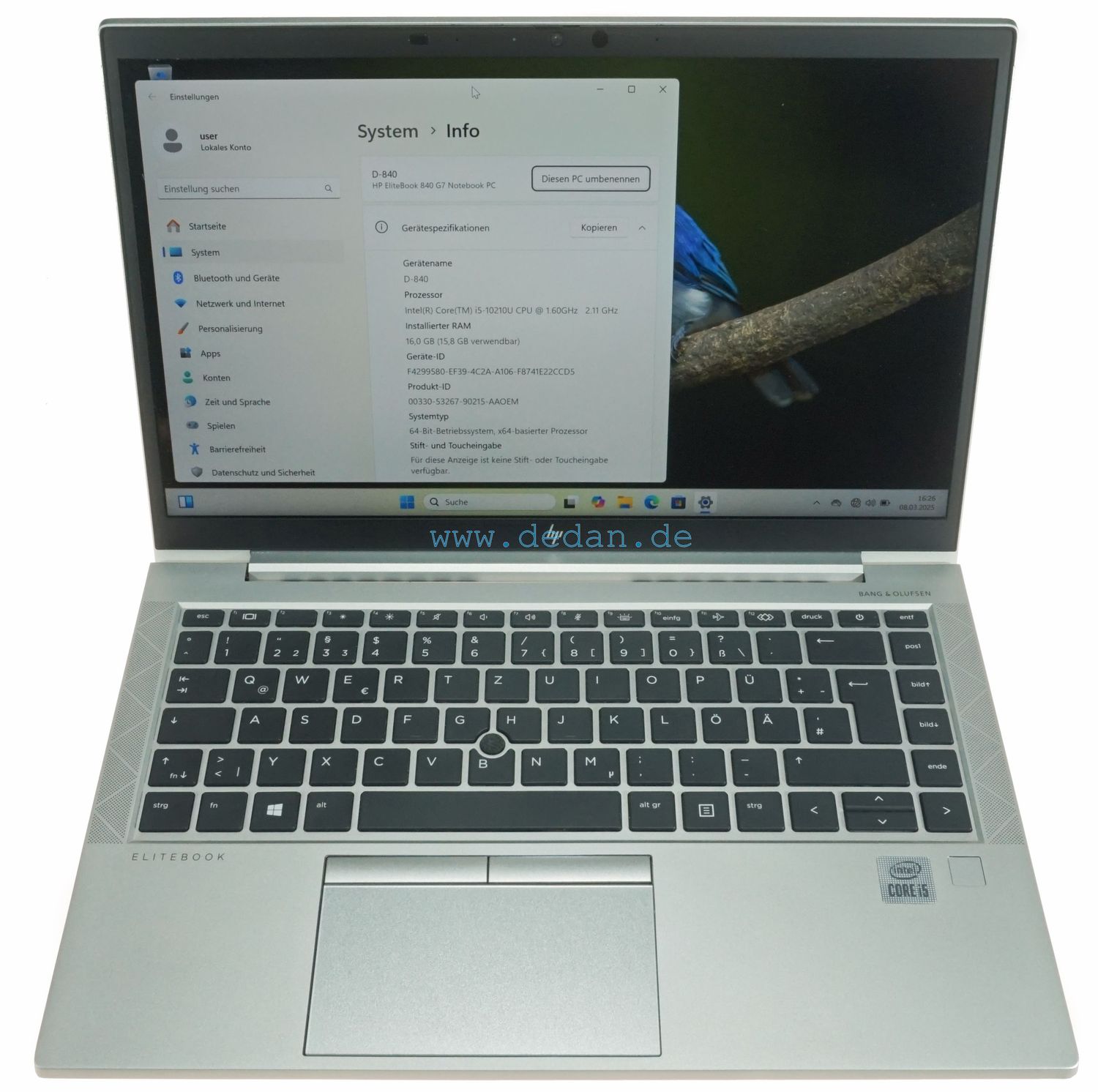 HP Elitebook 840 G7 Intel i5-1,6 GHZ 500 GB SSD 16 GB RAM Backlight LTE FHD Windows 11