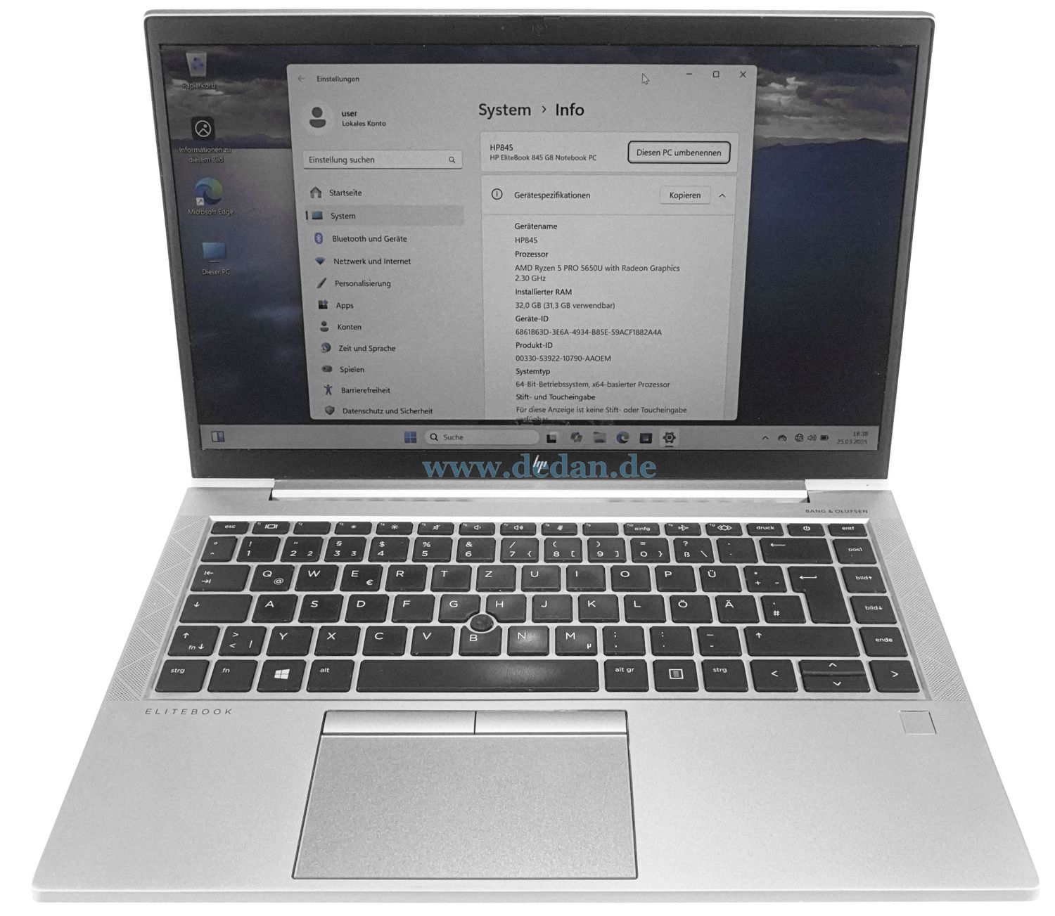 HP Elitebook 845 G8 AMD Ryzen 5-  2,3 GHZ 1 TB SSD 32 GB RAM LTE FHD Windows Windows 11