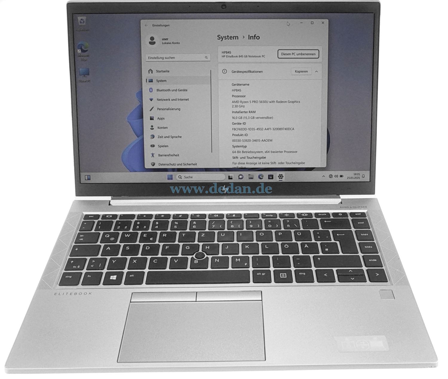 HP Elitebook 845 G8 AMD Ryzen 5-2,3 GHZ 500 GB SSD 16 GB RAM LTE FHD Windows Windows 11