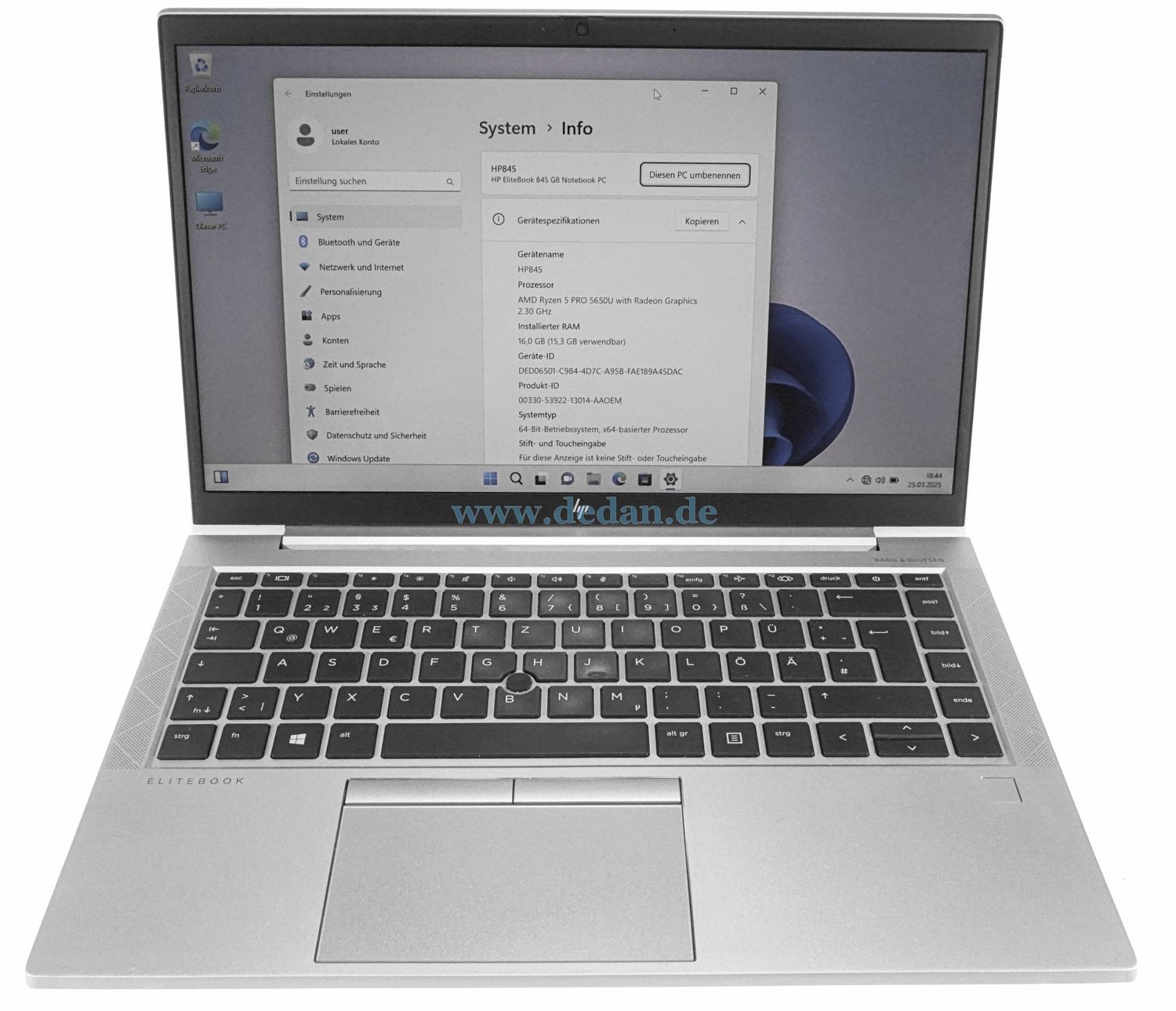 HP Elitebook 845 G8 AMD Ryzen 5-2,3 GHZ 500 GB SSD 16 GB RAM LTE FHD Windows 11