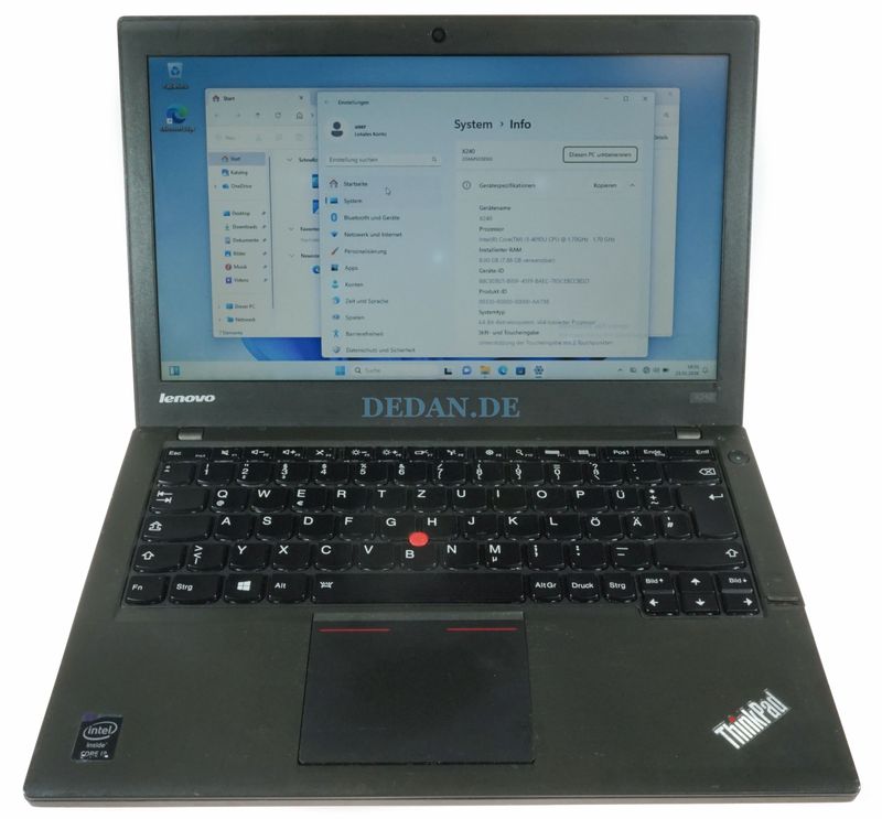 LENOVO ThinkPad X240 i3 1,7 GHz 256 SSD 8 GB RAM WIN 11 LENOVO ThinkPad X240 i3 1,7 GHz 256 SSD 8 GB RAM WIN 11