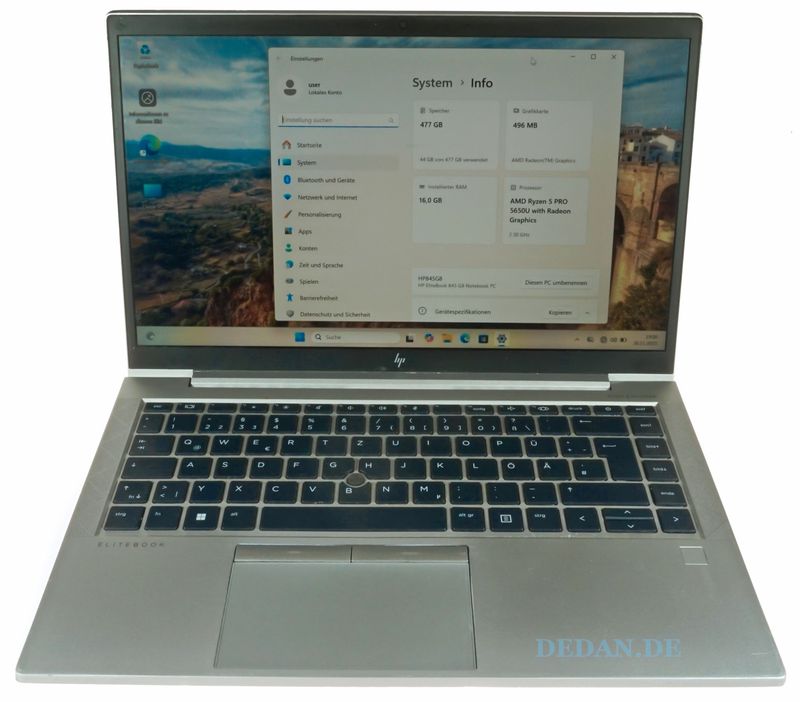 HP Elitebook 845 G8 AMD Ryzen 5-2,3 GHZ 500 GB SSD 16 GB RAM LTE FHD Windows 11