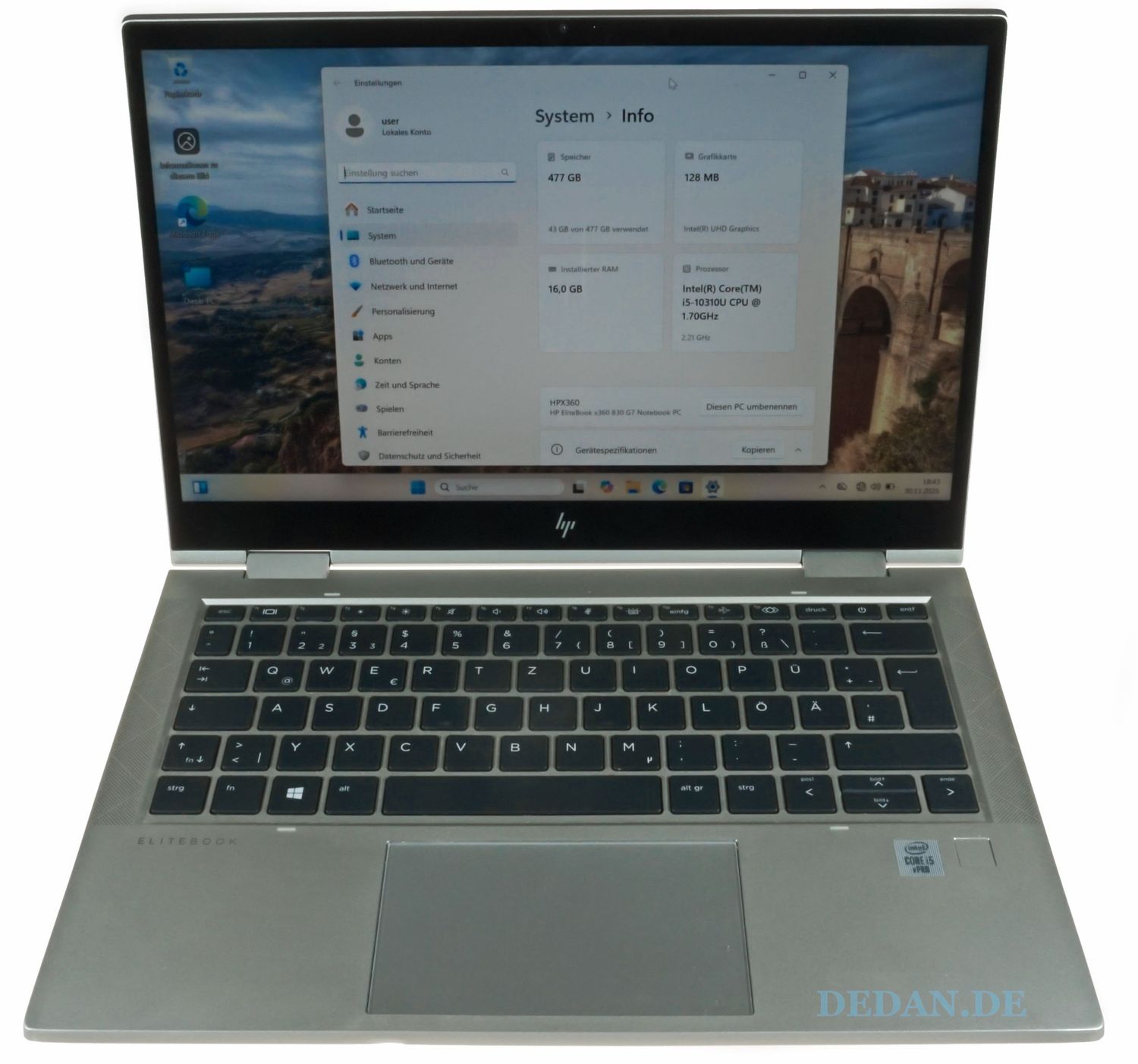HP Elitebook X360 G7  i5 - 1,7 GHz 500 GB SSD 16 GB RAM LTE FHD Touch Convertible Windows 11