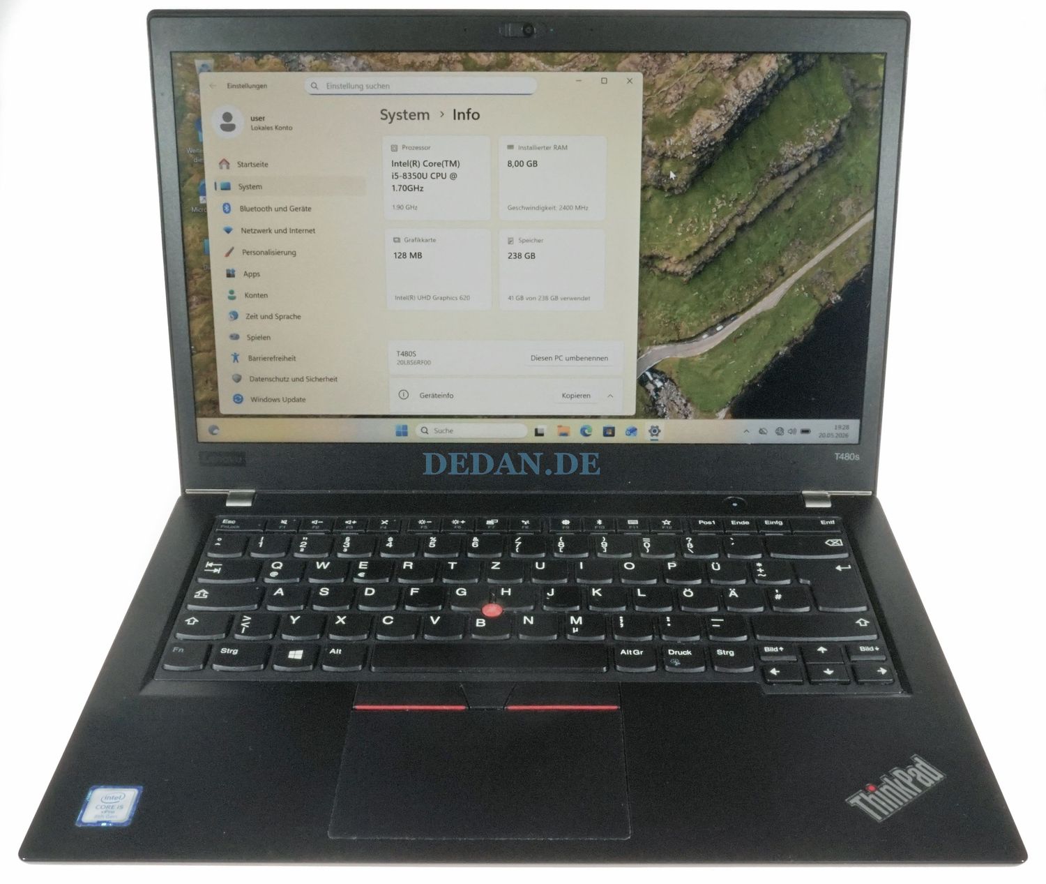 Lenovo ThinkPad T480s | Intel i5-8350U | 8GB RAM | 256GB SSD | FHD | Win 11 Pro Lenovo ThinkPad T480s | Intel i5-8350U | 8GB RAM | 256GB SSD | FHD | Win 11 Pro