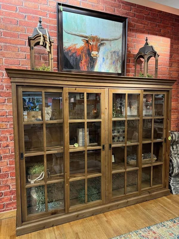 Katie Sliding Door Bookcase 99x79x15
