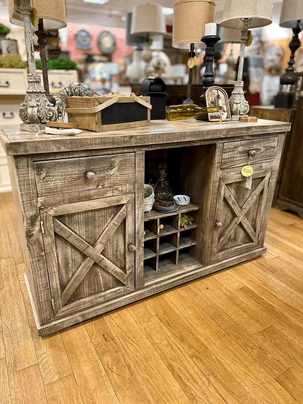 Wine Rack Buffet - Brown