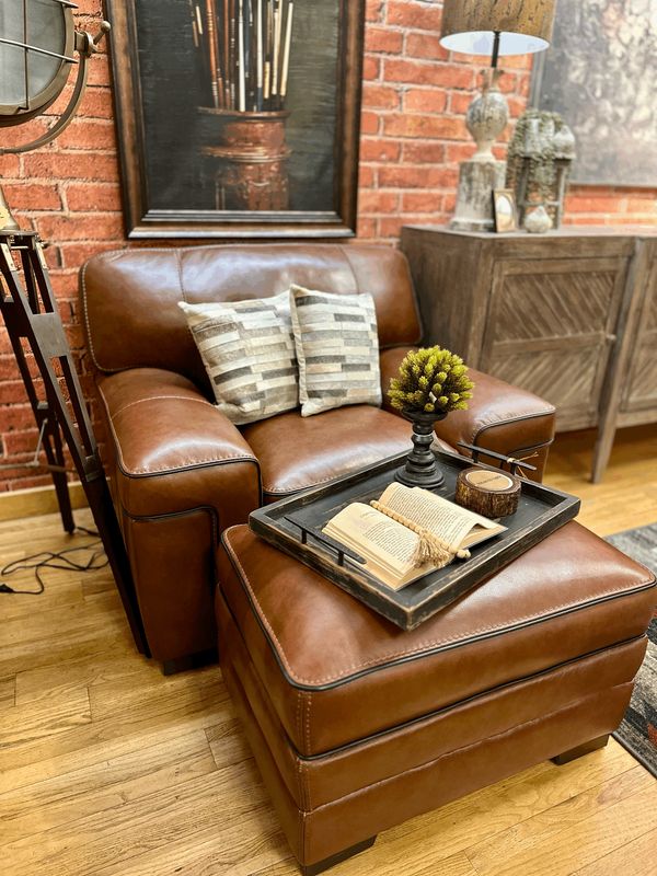 Brown Leather Chair Simon Li J310