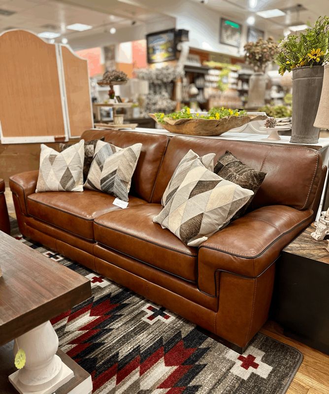 Brown Leather Sofa Simon Li J310