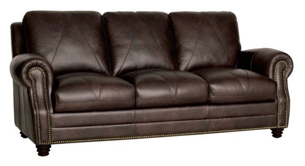 Genuine Italian Leather Sofa- Dark Brown