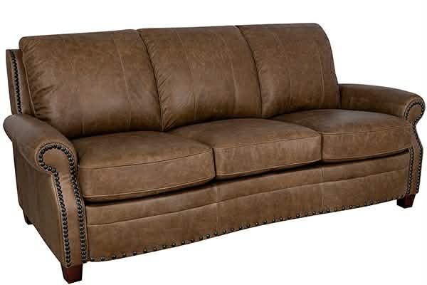 Genuine Top Grain Italian Leather Sofa- Light Brown