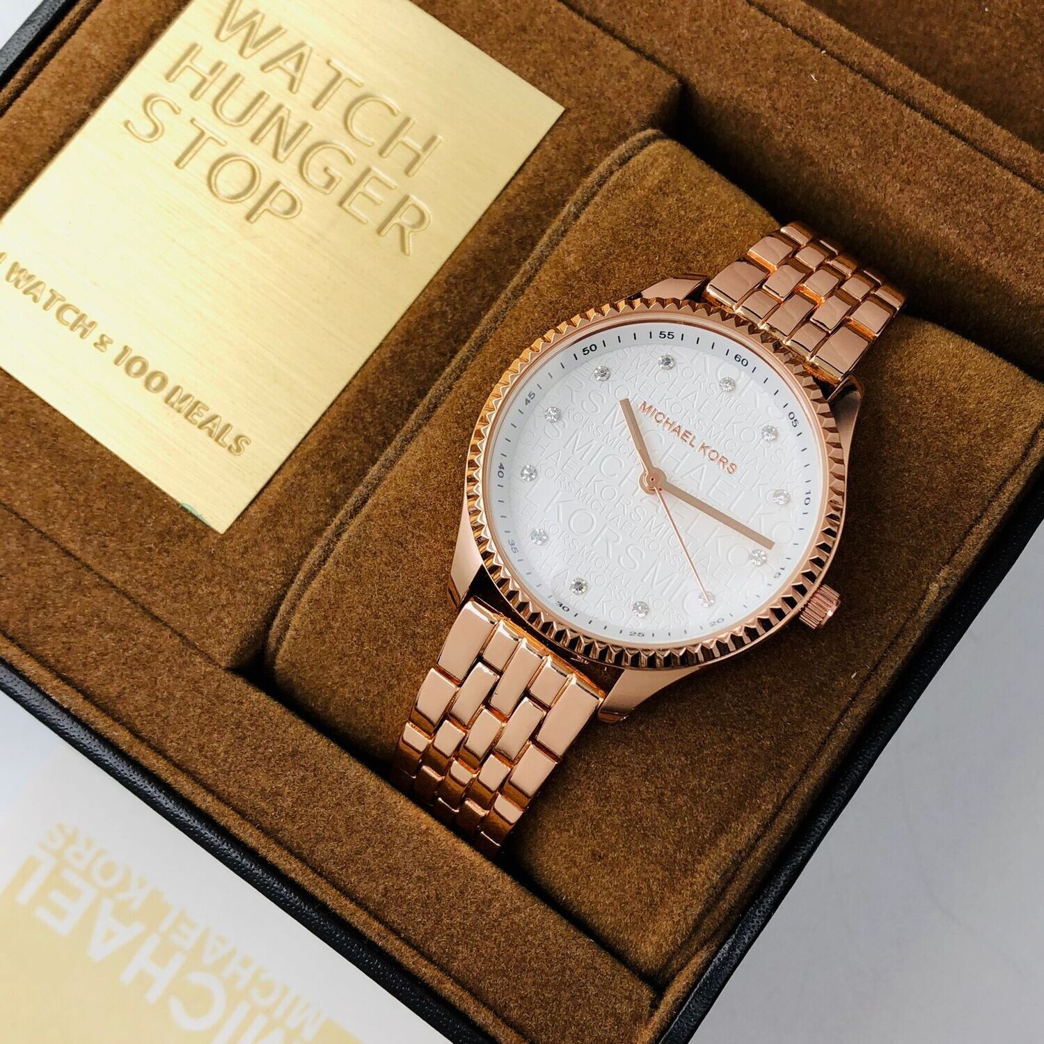 Michael Kors White Dial Rose Gold Metal 