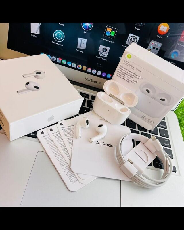 New Airpods (3rd Generation ) Pro with amazing sound, touch senser Air-pods  6-S Bluetooth Headset.(color white, Truly wireless) Airpods