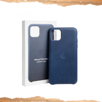 Apple iPhone 11 Pro Max Leather Case Midnight Blue