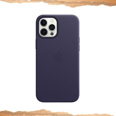 Apple Leather MagSafe Back Cover Δερμάτινο Deep Violet (iPhone 12 Pro Max)
