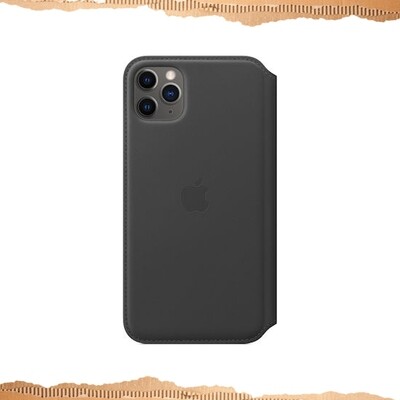 Apple iPhone 11 Pro Max Leather Folio Μαύρο