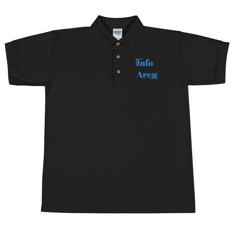 Embroidered &quot;Info Area&quot; Polo Shirt