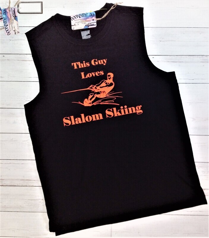 THIS GUY LOVES SLALOM SKIING