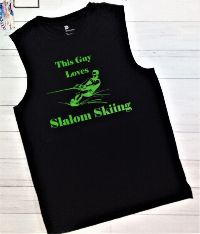THIS GUY LOVES SLALOM SKIING