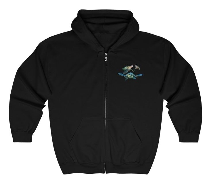 Unisex Heavy Blend™ Full Zip Hooded Sweatshirt Turtles